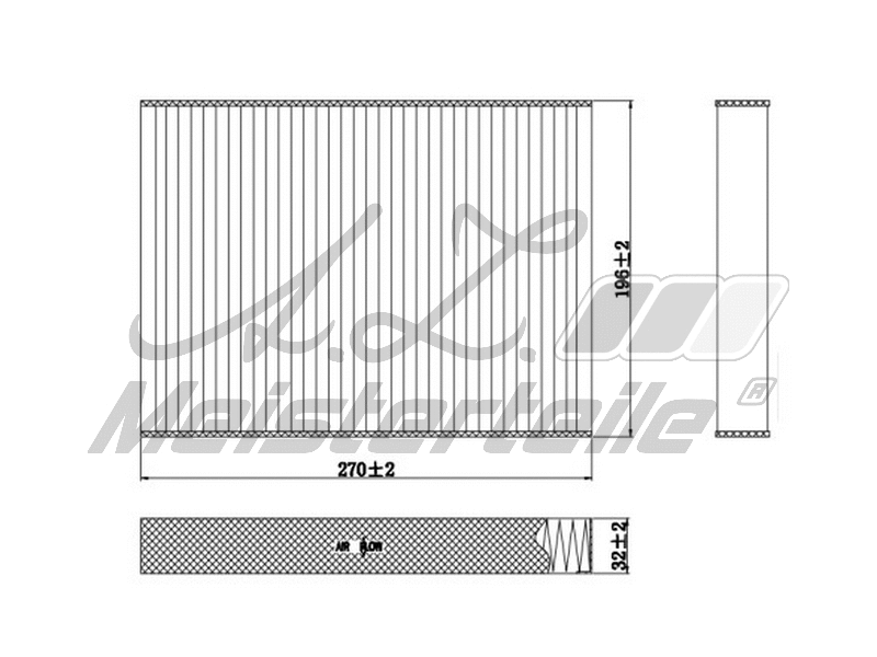 Filtre, air de l'habitacle A.Z. Meisterteile AZMT-41-010-1671