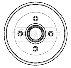 Tambour de frein BORG & BECK BBR7014