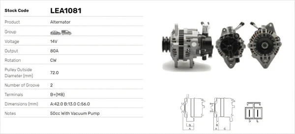 Alternateur LUSA LEA1081