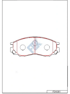 Kit de plaquettes de frein, frein à disque FBK FD6081