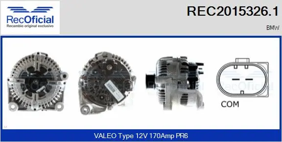 Alternateur RECOFICIAL REC2015326.1