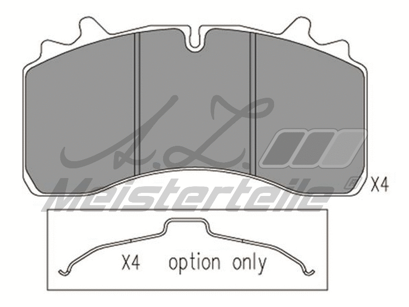 Kit de plaquettes de frein, frein à disque A.Z. Meisterteile AZMT-44-022-2448