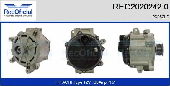 Alternateur RECOFICIAL REC2020242.0