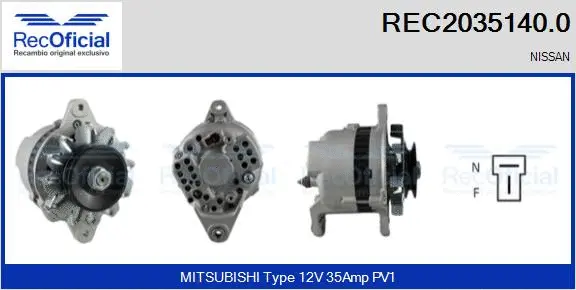 Alternateur RECOFICIAL REC2035140.0