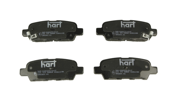 Kit de plaquettes de frein, frein à disque HART 226 372