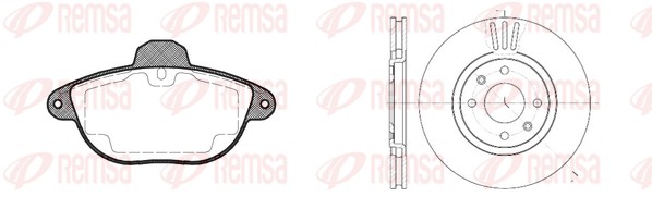 Kit de freins, frein à disques REMSA 8608.00