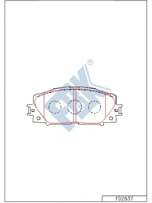 Kit de plaquettes de frein, frein à disque FBK FD2837