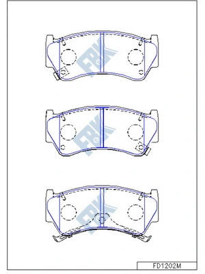 Kit de plaquettes de frein, frein à disque FBK FD1202M