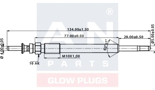 Bougie de préchauffage A-N PARTS A-N133370