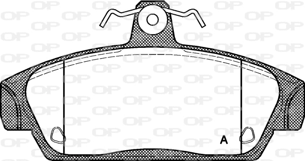 Kit de plaquettes de frein, frein à disque OPEN PARTS BPA0336.00