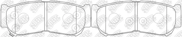 Kit de plaquettes de frein, frein à disque NiBK PN0447
