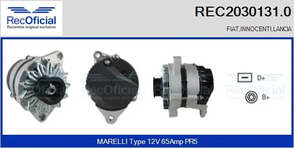Alternateur RECOFICIAL REC2030131.0