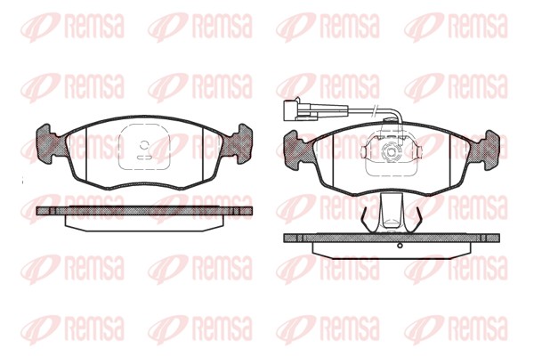 Kit de plaquettes de frein, frein à disque REMSA 0172.12