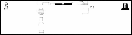 Kit de câbles d'allumage LEMARK HOES1212