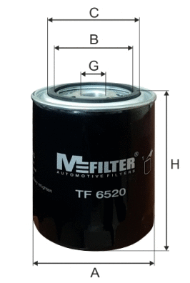 Filtre à huile MFILTER TF 6520