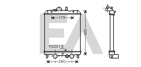 Radiateur, refroidissement du moteur EACLIMA 31R57001