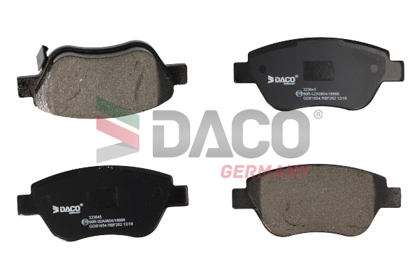 Kit de plaquettes de frein, frein à disque DACO Germany 323645