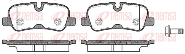 Kit de plaquettes de frein, frein à disque REMSA 1159.10