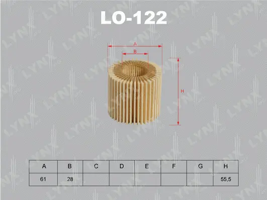 Filtre à huile LYNXAUTO LO-122