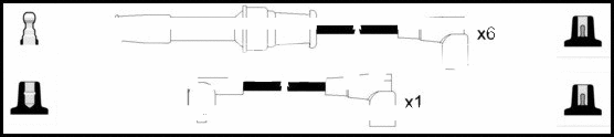 Kit de câbles d'allumage LEMARK HOES843