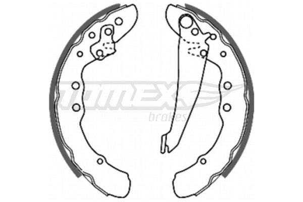 Jeu de mâchoires de frein TOMEX Brakes TX 20-70