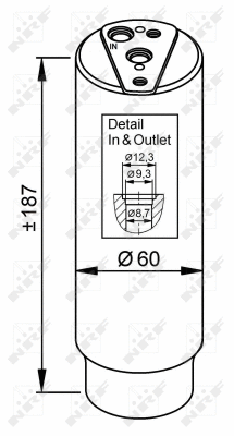 Filtre déshydratant, climatisation NRF 33327