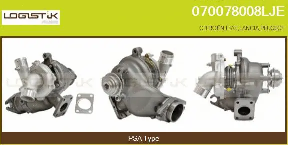 Turbocompresseur, suralimentation LGK 070078008LJE