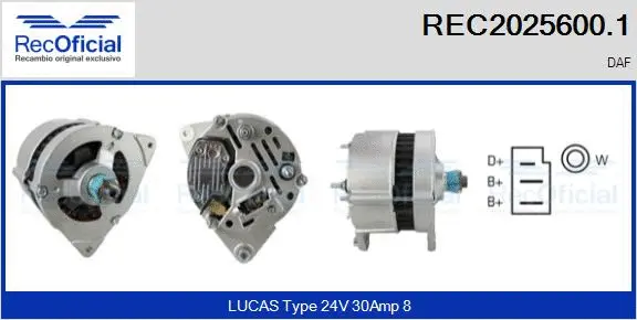 Alternateur RECOFICIAL REC2025600.1