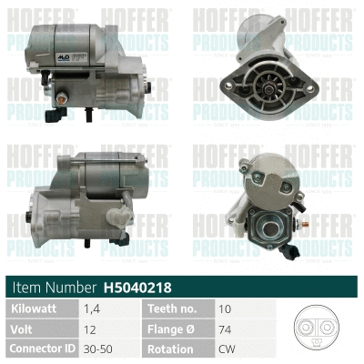 Démarreur HOFFER H5040218