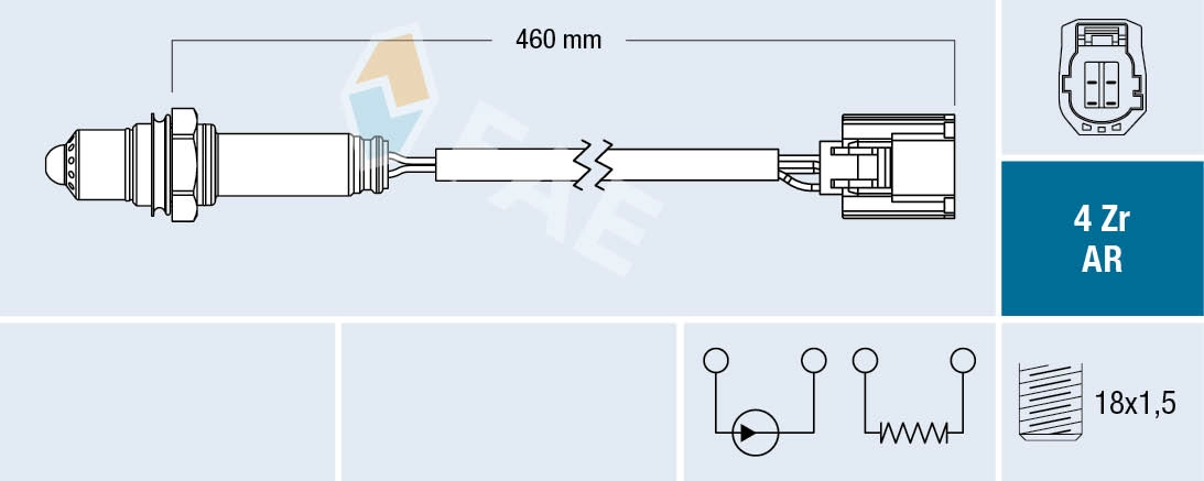 Sonde lambda FAE 75712