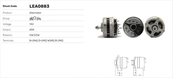 Alternateur LUSA LEA0883