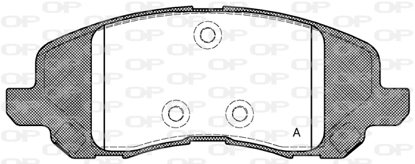 Kit de plaquettes de frein, frein à disque OPEN PARTS BPA0804.20