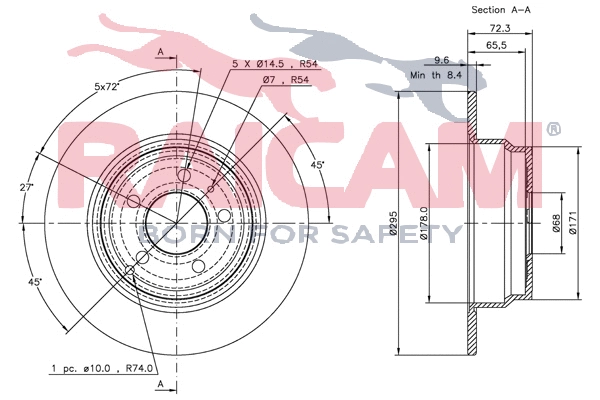 Disque de frein RAICAM RD00944