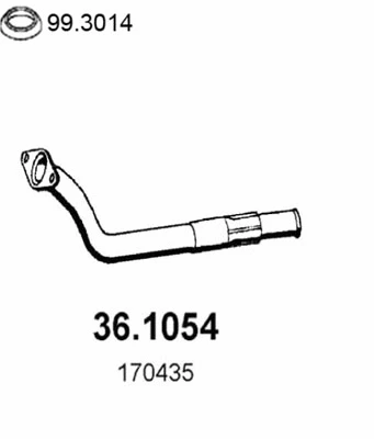 Tuyau d'échappement ASSO 36.1054