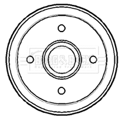 Tambour de frein BORG & BECK BBR7144