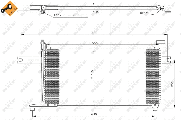 Condenseur, climatisation NRF 35315