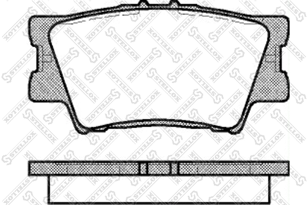 Kit de plaquettes de frein, frein à disque STELLOX 1242 000B-SX