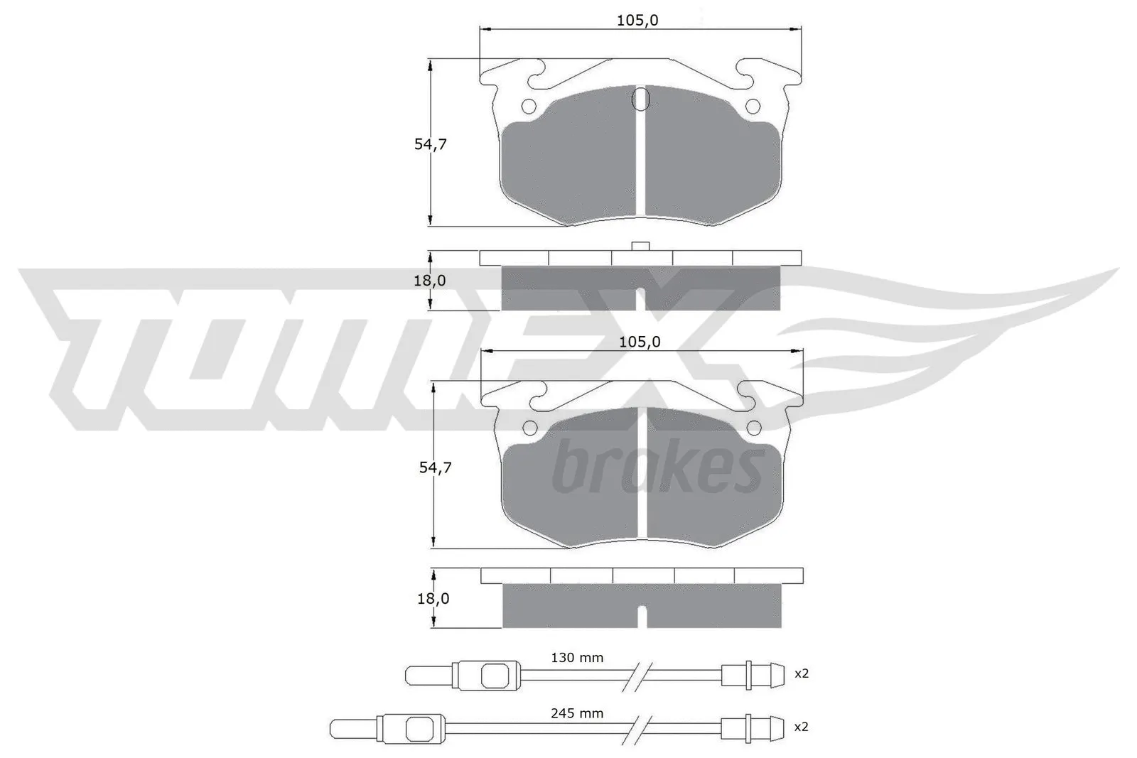 Kit de plaquettes de frein, frein à disque TOMEX Brakes TX 10-511