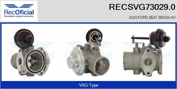 Vanne EGR RECOFICIAL RECSVG73029.0
