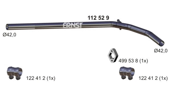 Tuyau d'échappement ERNST 112529
