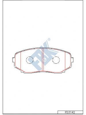 Kit de plaquettes de frein, frein à disque FBK FD3142