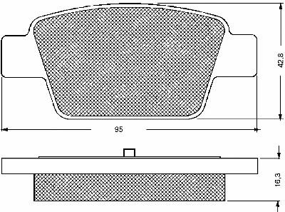 Kit de plaquettes de frein, frein à disque BSF 10593