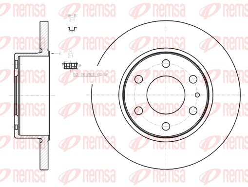 Disque de frein REMSA 61274.00