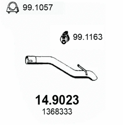 Tuyau d'échappement ASSO 14.9023