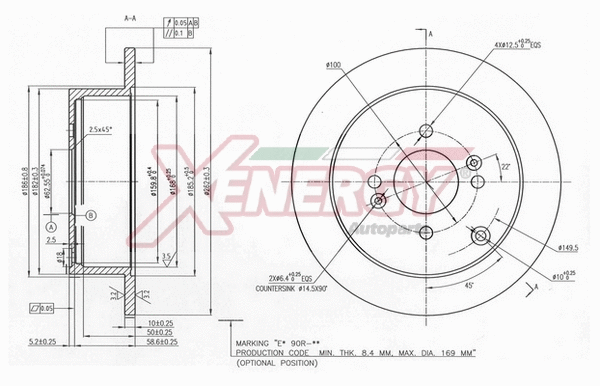 Disque de frein AP XENERGY X601505