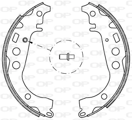 Jeu de mâchoires de frein OPEN PARTS BSA2044.00