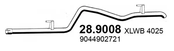 Tuyau d'échappement ASSO 28.9008