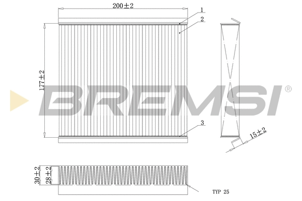Filtre, air de l'habitacle BREMSI FC0167C