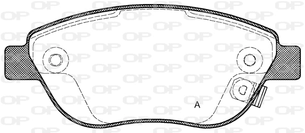 Kit de plaquettes de frein, frein à disque OPEN PARTS BPA0859.21