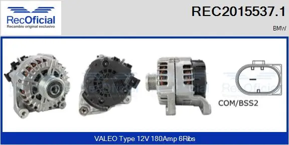 Alternateur RECOFICIAL REC2015537.1